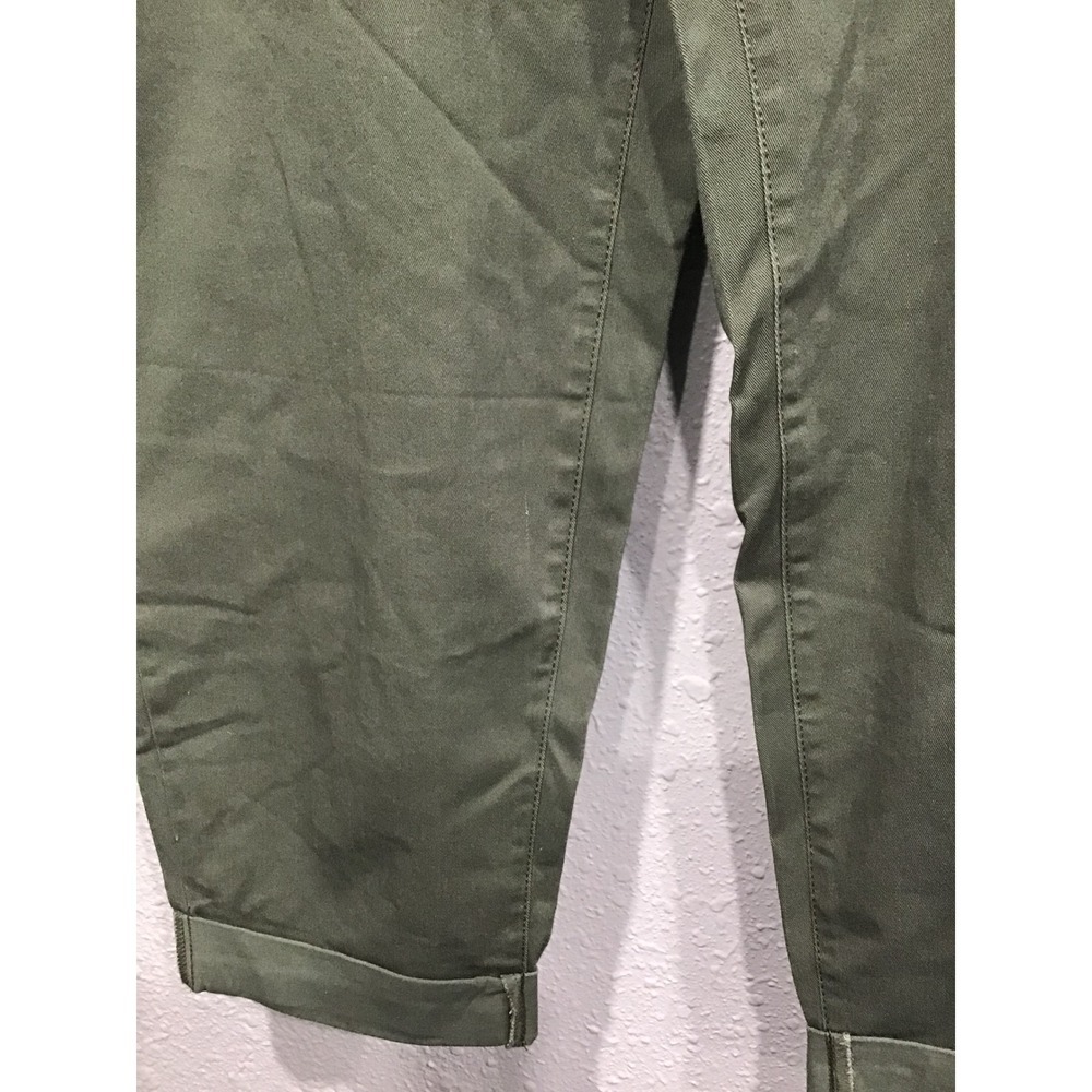 NWT Banana Republic High Rise Tie Waist Barrel Pants 14 Olive Minimalist Utility - Picture 6 of 7
